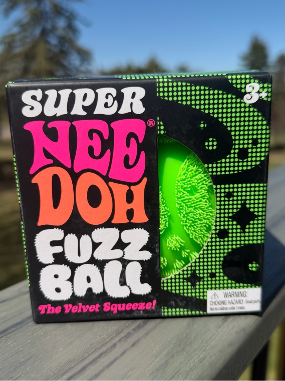 RARE Super (Jumbo) Nee Doh Fuzz Ball• Neon Green •New Sealed Box